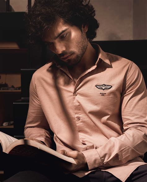 Hotsman - Men's Partywear - Luxury Handmade Badge Solid Shirt ...