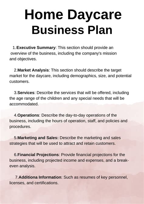Complete Home Daycare Business Plan - Etsy