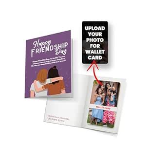 Fairus Friendship Day Greeting Card With CUSTOMIZED Wallet Card, Happy ...