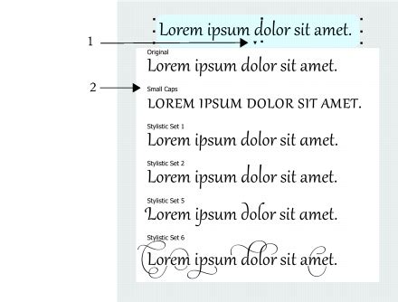 CorelDRAW_Help | Cómo trabajar con funciones OpenType