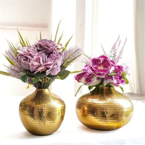 Buy Behoma Metal Flower Vase for Home Decor | Table Decorative Item for ...