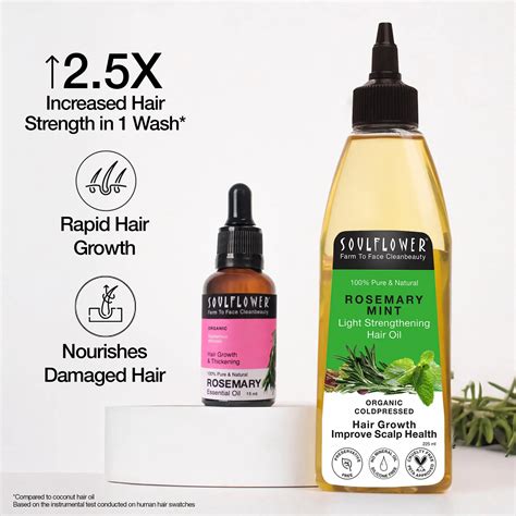 Buy Rosemary Essential & Mint Hair Oil Kit at Best Price – Soulflower.in