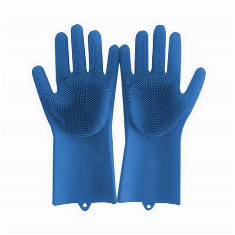 RBGIIT Silicon Dishwashing Gloves with Wash Scrubber + Magic Silicone ...