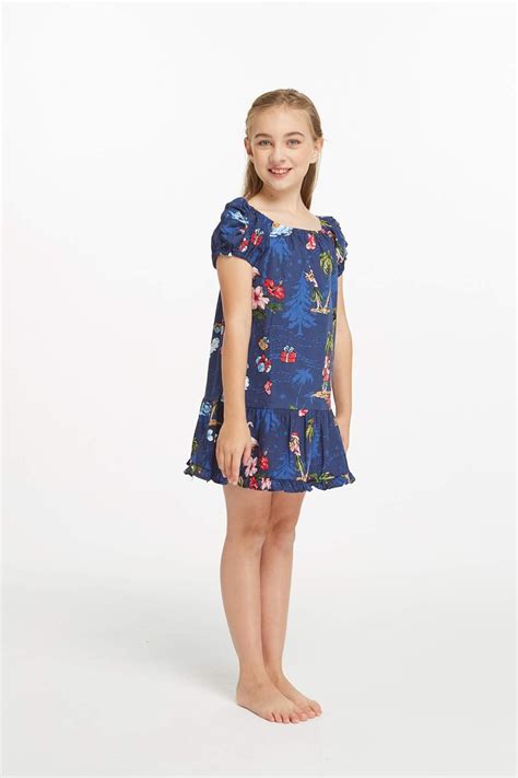 Buy Girl Hawaiian Simple Muumuu Dress in Christmas Santa in Hawaii ...