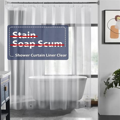 Amazon.com: LOVTEX Clear Shower Curtain Liner with Magnets, Plastic ...