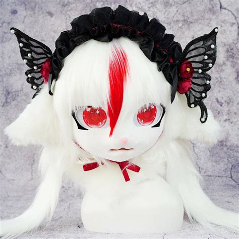 Crimson Vampire Halloween Sheep Kig Fursuit Mask,handmade Mask,pet Play ...