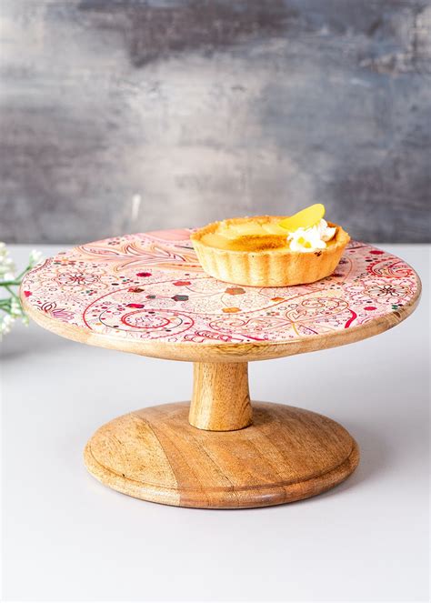 Get Pink Enamel Cake Stand at ₹ 1995 | LBB Shop