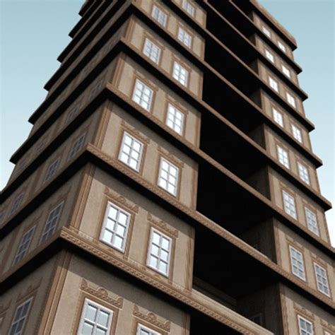 3DS Max Building Model 的图像结果