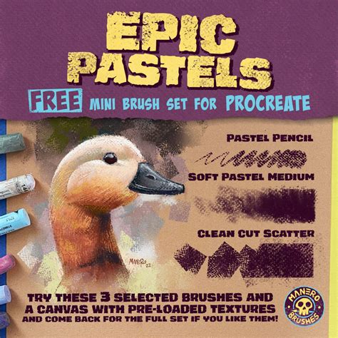 Epic Pastels FREE Mini Brush Set for Procreate - PsFiles