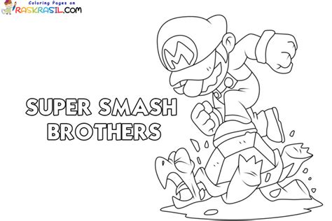 Mario Smash Bros Coloring Pages