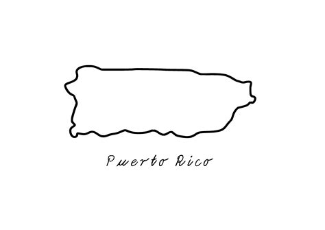 Puerto Rico Outline Map - Free Printable Templates