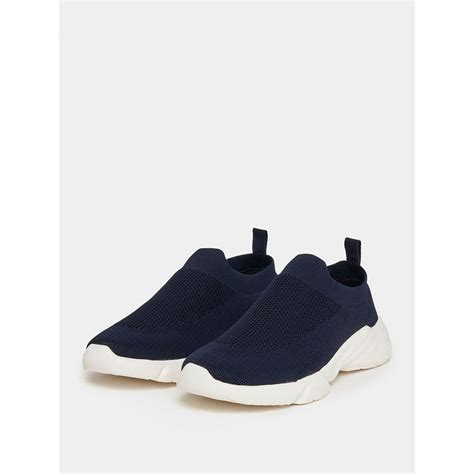 Buy Styli Womens Navy Blue Mesh Running Non Marking Sneakers Online