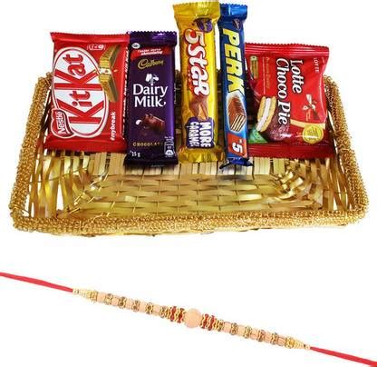 SurpriseForU Creamy Chocolate Gift Pack With Sukhad Rakhi Premium ...
