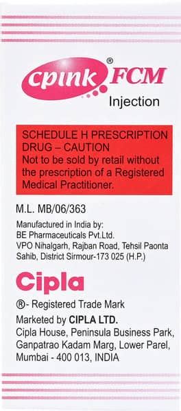 Cpink Fcm 50 MG/ML Injection (10): Uses, Side Effects, Price & Dosage ...