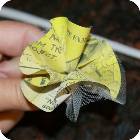 Image result for Newspaper Flower Tutorial