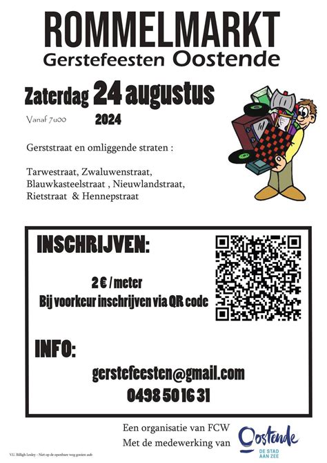 Rommelmarkt gerstefeesten 24 augustus 2024, Oostende, 24 August 2024 ...