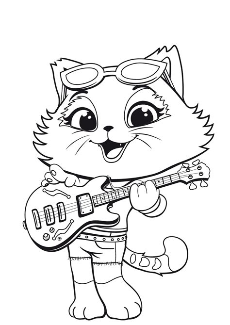 Cartoon cat coloring pages printable - rytecompany