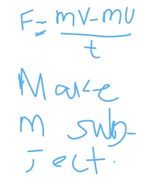 rearange the formula to make m subject - Brainly.in