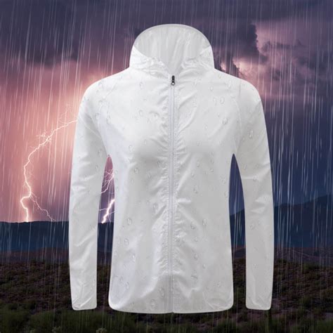 JMKQLZ Men and Women's Packable Rain Jacket Lightweight Waterproof ...