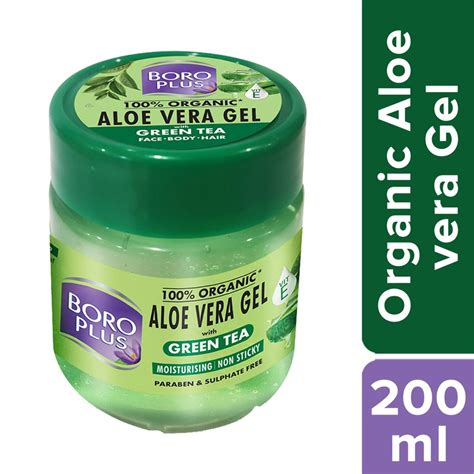 Boroplus 100% Organic Aloe Vera Gel with Green Tea, 200 ml Price, Uses ...