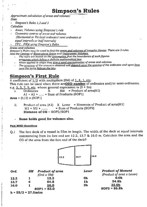 Numerical Methods for Area and Volume Calculations: TPC, FWA, and ...
