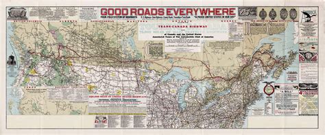 1928 map featuring a proposed Trans Canada Highway - Rare & Antique Maps