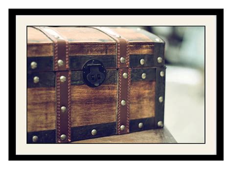 ArtStory Wooden Vintage Chest and Trunk Framed Wall Painting (30 cm x ...