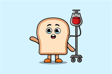 Illustration de dessin animé mignon de pain ordinaire ayant une ...