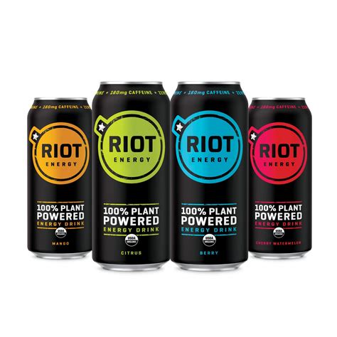 Buy RIOT energy 100% Powered Energy Drink (VARIETY PACK) Keto-friendly ...