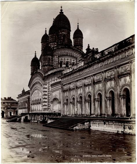 Dakshineswar Kali Temple in Calcutta (Kolkata) - c1890's - Old Indian ...
