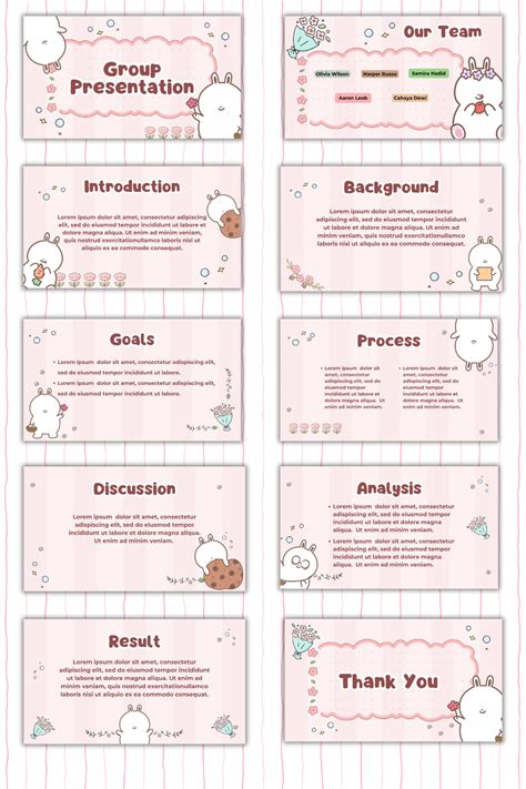 Cute Group Project Presentation Template: Pink & Playful | Powerpoint ...