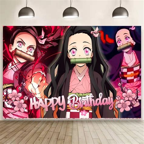 Demon Background Birthday Decorations, Slayer Happy Australia | Ubuy