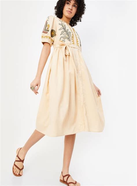 Buy Women Embroidered A-line Dress Online at just Rs. 1299.0 ...