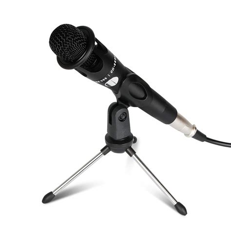 Depusheng Mini Portable Table Tops Microphone Tripod Zinc Alloy Mic ...