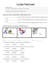 Image result for Friction Force Worksheet