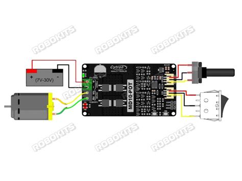 Cytron Potentiometer & Switch Control DC Motor Driver 7V-30V 10Amp ...
