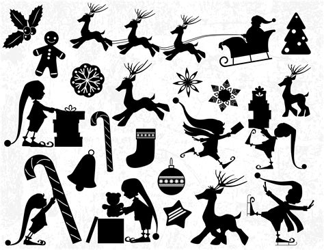 Printable Christmas Silhouettes