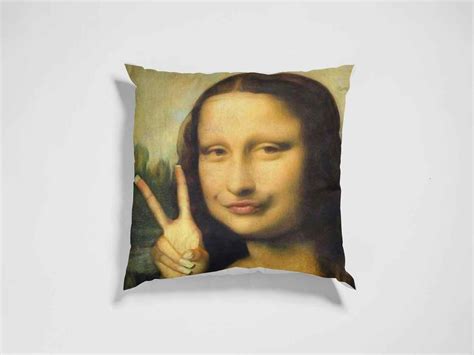 The Mona Lisa Meme Pillow — Funny Duckface – Noveltees