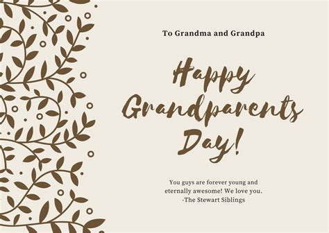 Free, custom printable Grandparents Day card templates | Canva
