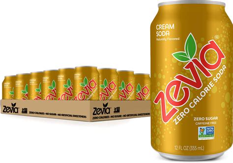 Amazon.com: Zevia Zero Sugar, Vanilla Cola Soda, 12 Fl Oz Cans (Pack of 24)