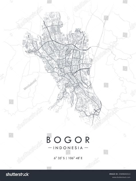 Bogor Vector Map Detailed Map Bogor Stock Vector (Royalty Free) 2589600313 | Shutterstock