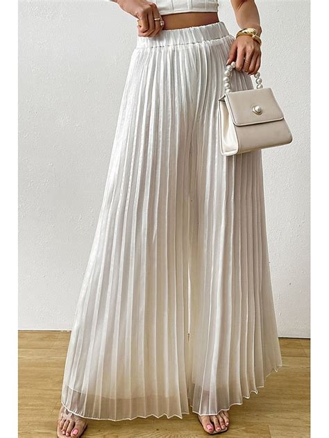 Women's Wide Leg Chinos Vacation Fashion Streetwear Full Length Medium ...