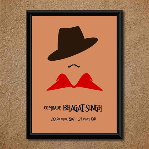 Unique Indian Crafts Handmade Comrade Bhagat Singh Wall Poster ...