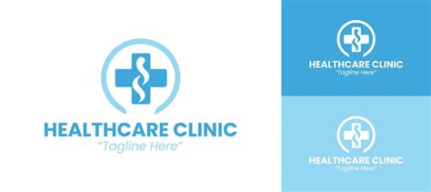 Minimalist healthcare clinic logo in blue for clean and professional ...