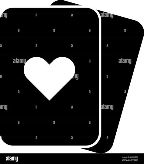 Heart playing cards silhouette icon. Editable vector Stock Vector Image & Art - Alamy