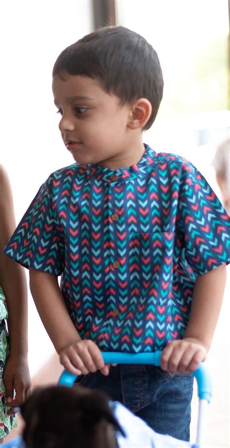 Blue Arrow Print Shirt for boys - 100% Cotton – ribboncandy.in