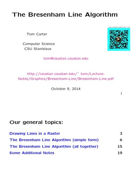 Bresenham Line Drawing Algorithm 的图像结果