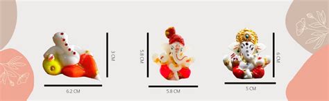 Buy NRSON Ganesha Idol for Car Dashboard, Meditating Pagdi Lord Ganesha ...