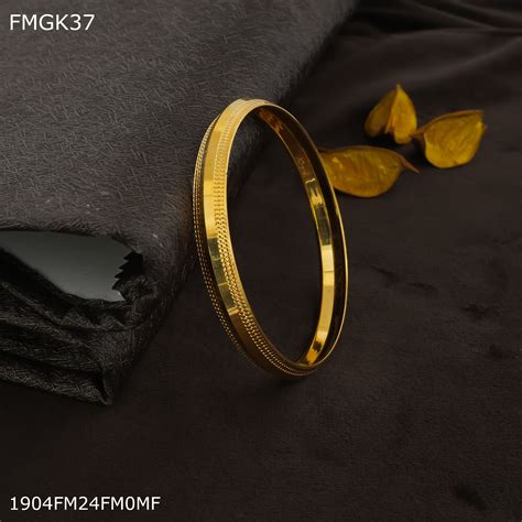 FreeMen Plain gold plated kada for Men FMGK37 – Freemen®