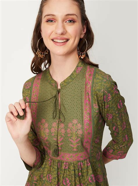 Buy Women Floral Printed Tie-Up Tunic Online at just Rs. 699.0 ...
